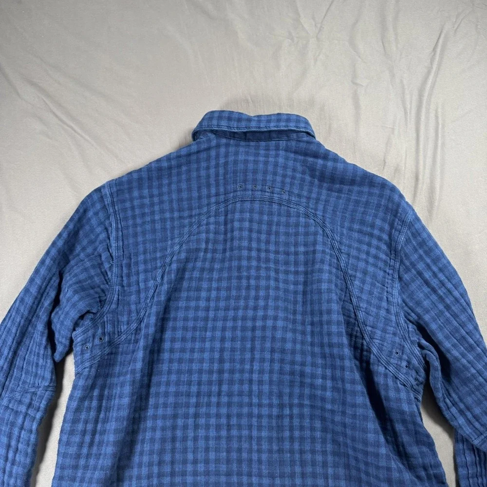 Polo Ralph Lauren Indigo Shipyard Shirt Mens XL Blue Check Button Up Long Sleeve